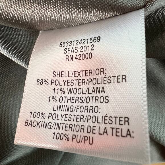 Attention Plaid Fleece Double Breasted Pea Coat Womens 2X Outdoors Wool Blend - Picture 9 of 11